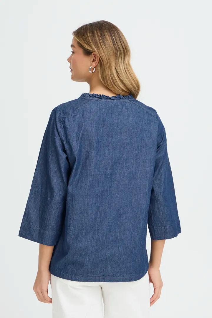 Fransa Denim Top - Robins & Roses, Eccleshall