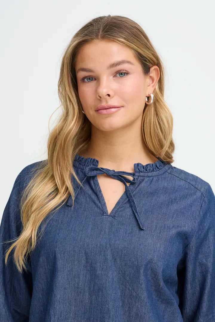 Fransa Denim Top - Robins & Roses, Eccleshall