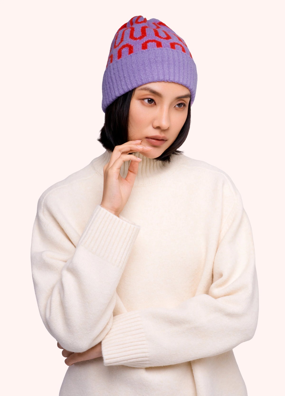 Powder Beanie, Lilac - Robins & Roses, Eccleshall