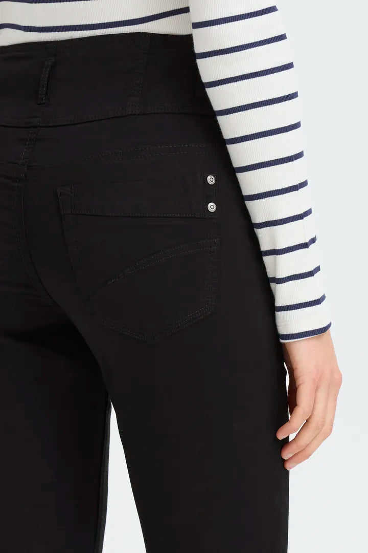 Fransa Black High Waisted Jeans