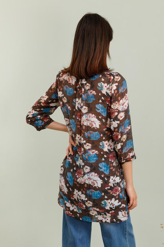 Printed tunic-dress