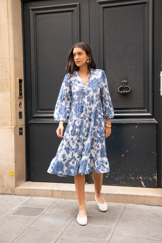 Choklate Paris Sienna Shirt Dress Midi Length - Robins & Roses, Eccleshall