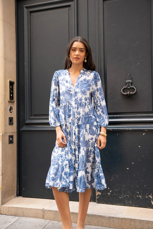 Choklate Paris Sienna Shirt Dress Midi Length - Robins & Roses, Eccleshall