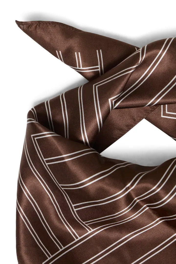 B.Young Brown Silk Scarf