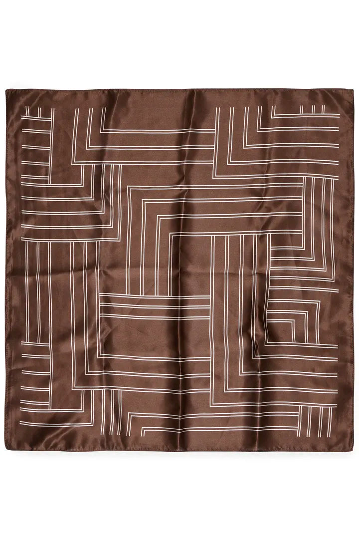 B.Young Brown Silk Scarf