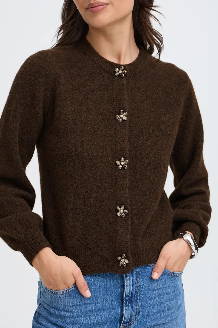 B.Young Brown Cardigan - Robins & Roses, Eccleshall