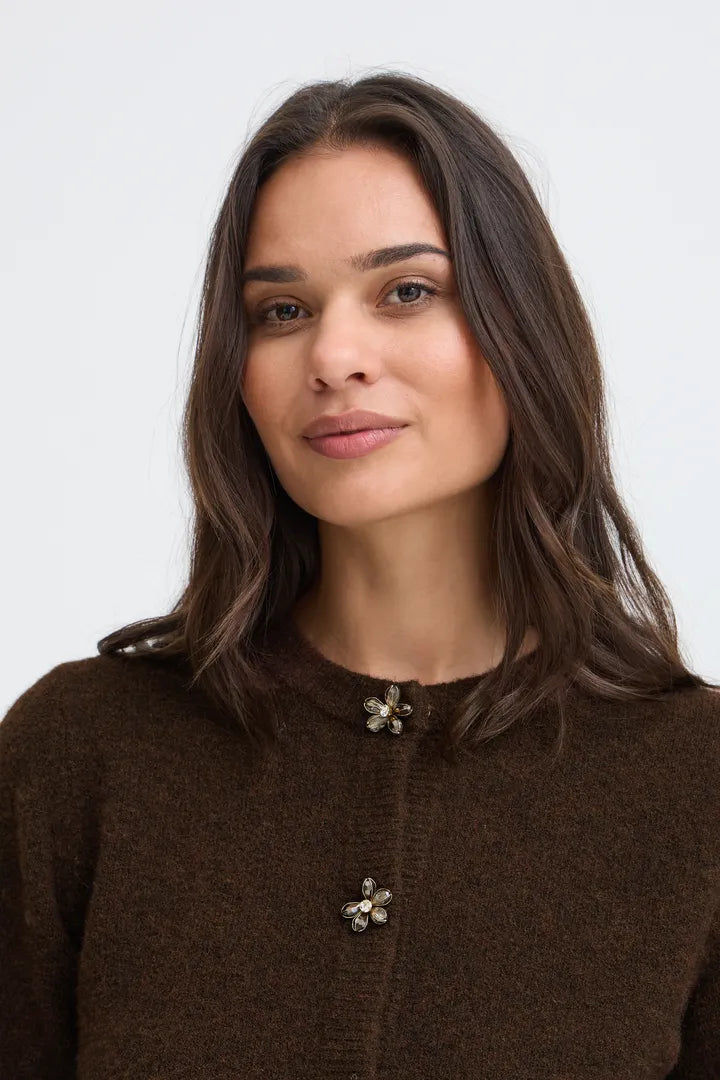 B.Young Brown Cardigan - Robins & Roses, Eccleshall