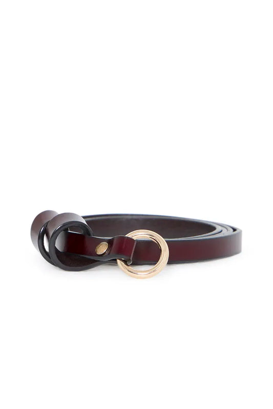 Fransa Burgandy Leather Belt