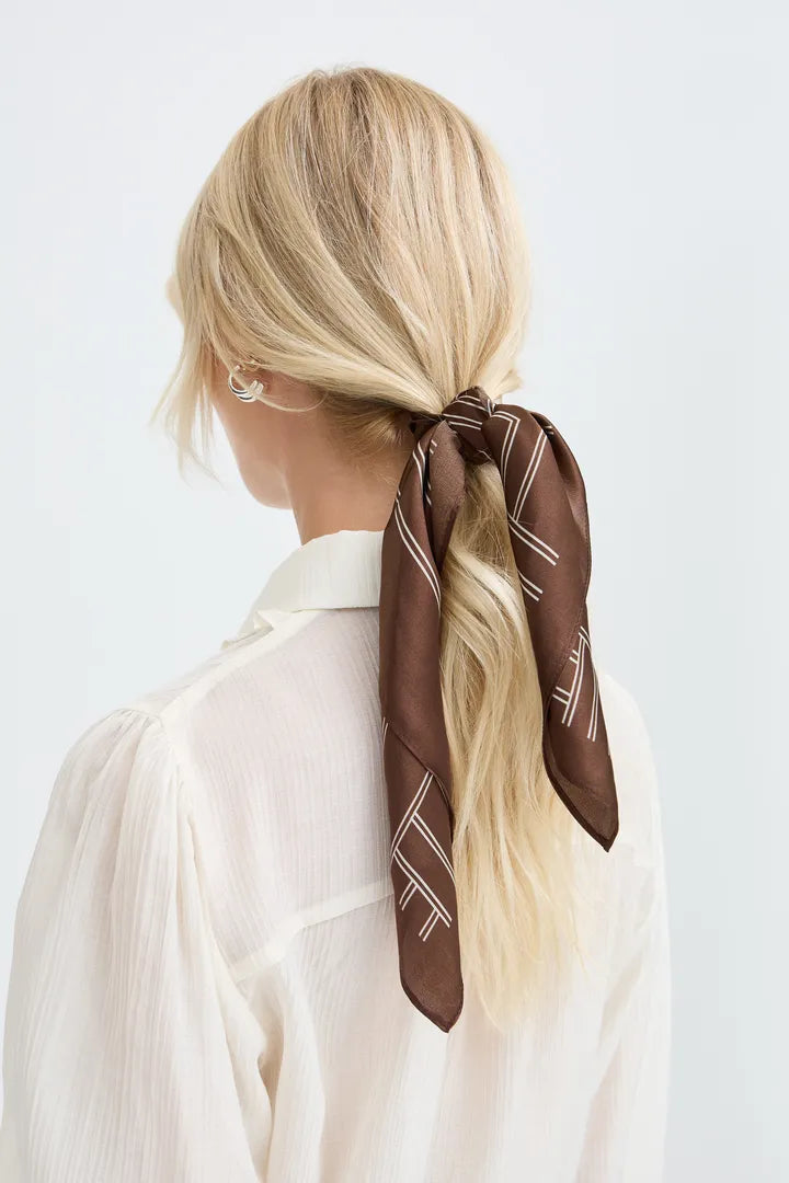 B.Young Brown Silk Scarf