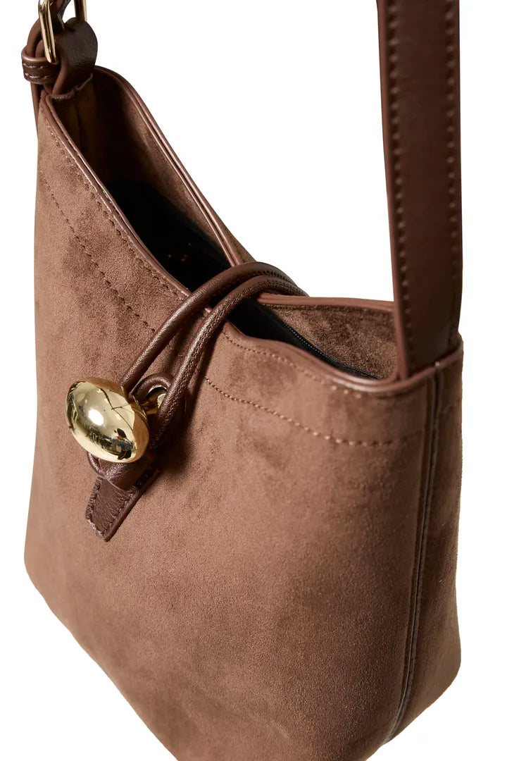 B Young Brown Bucket Bag