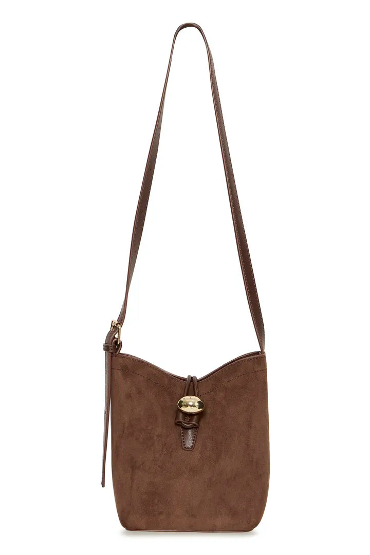 B Young Brown Bucket Bag