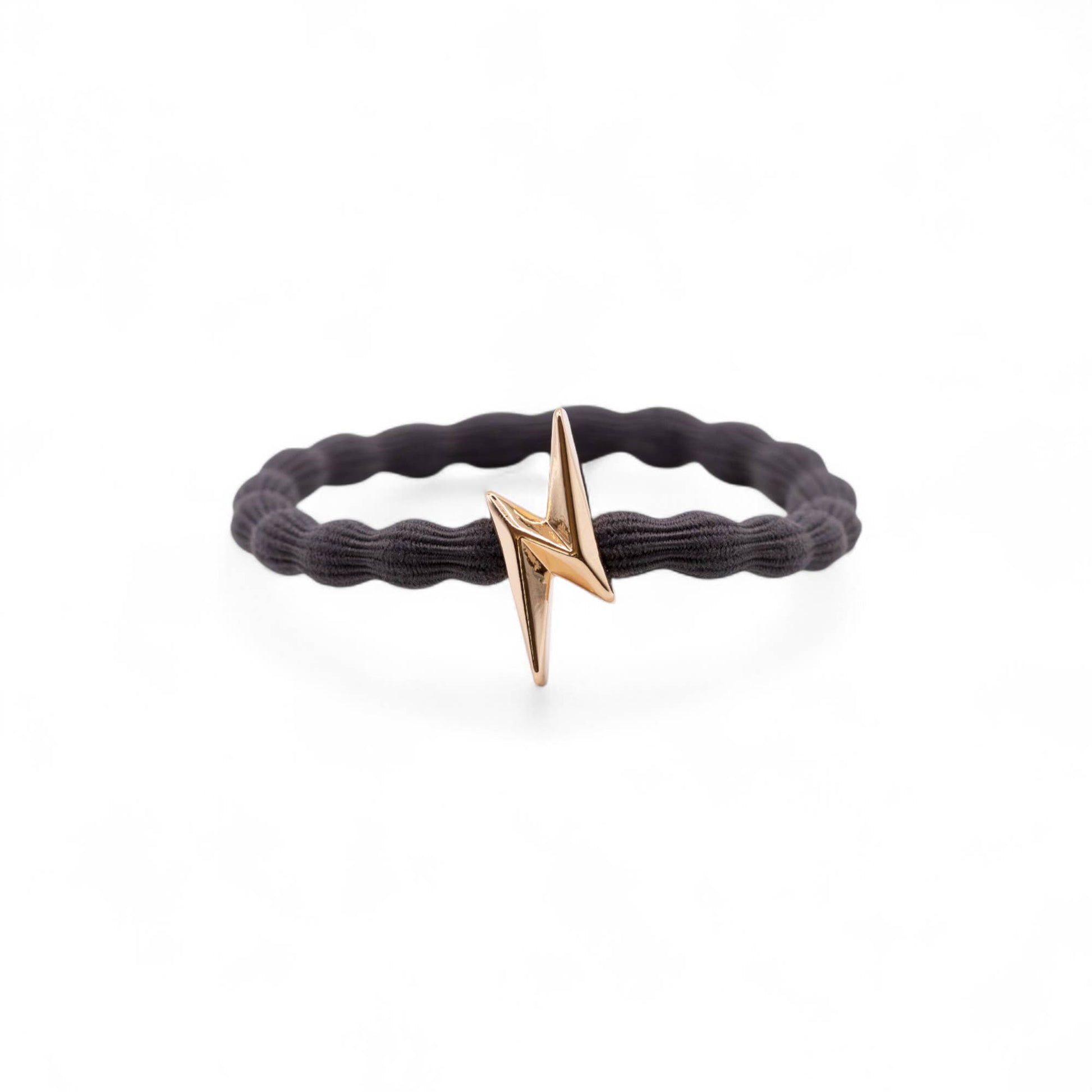 Wave Hair Tie with Gold Bolt Charm (Various Colours) - Robins & Roses, Eccleshall