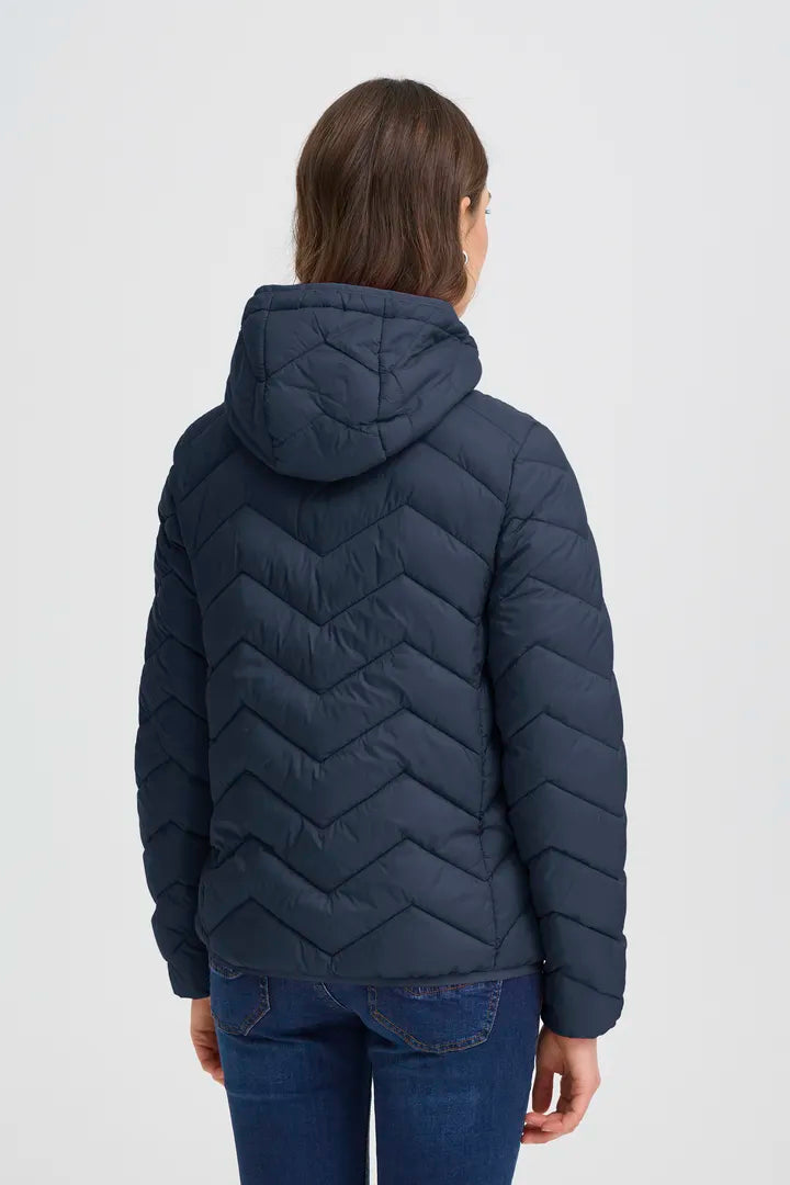 Fransa Navy Padded Jacket - Robins & Roses, Eccleshall