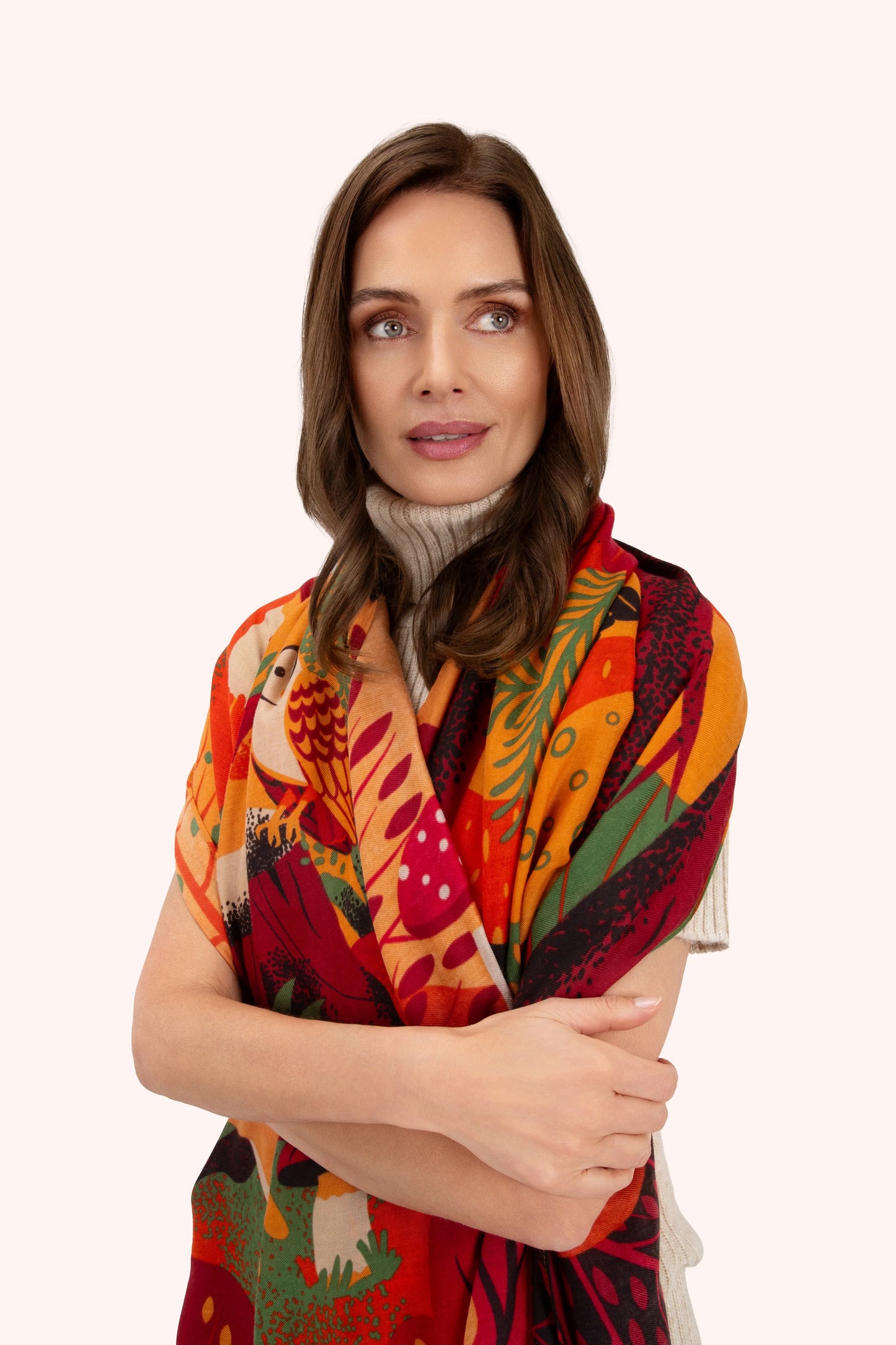 Print Scarf - Autumn Forest Friends