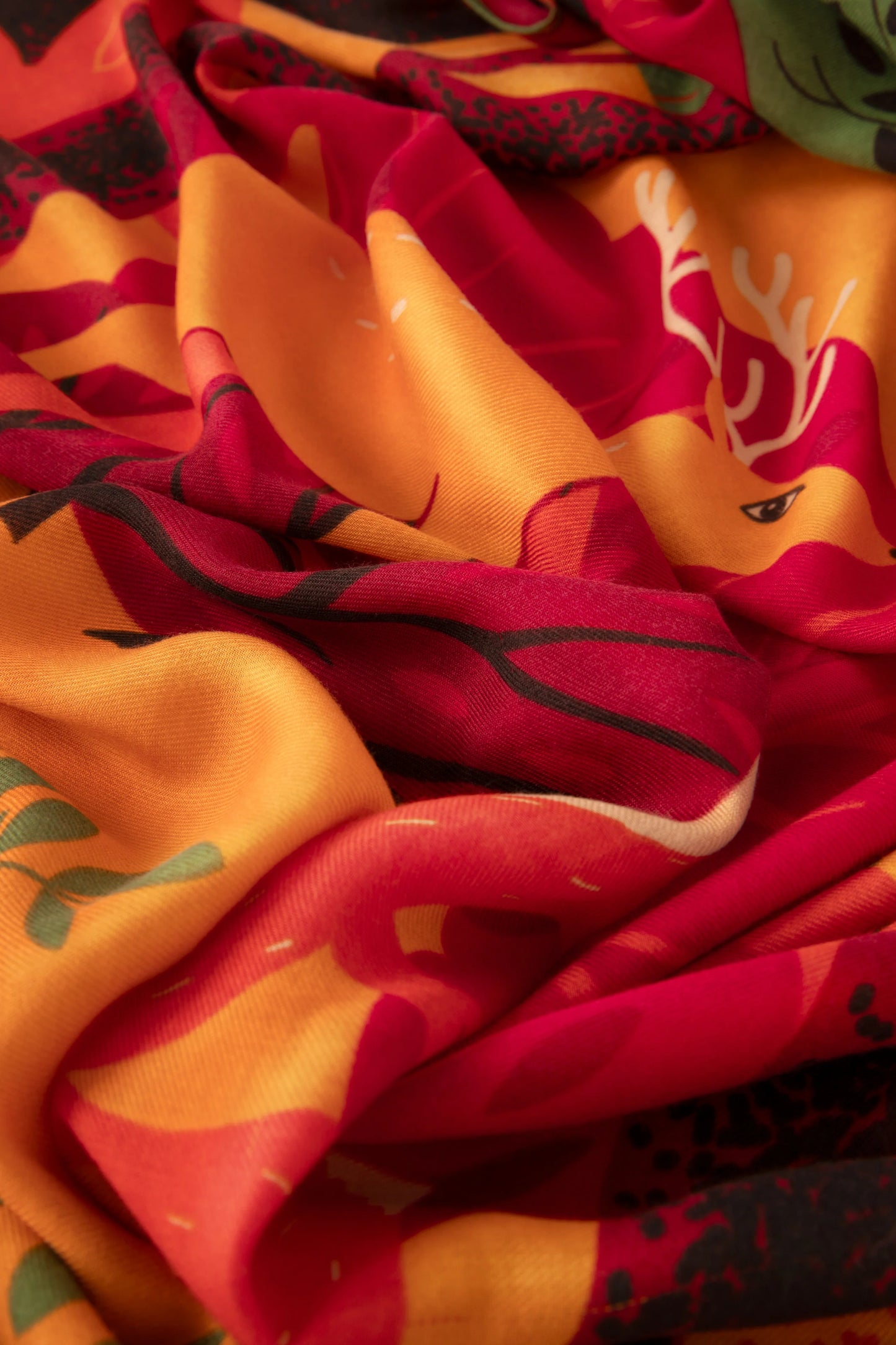 Print Scarf - Autumn Forest Friends