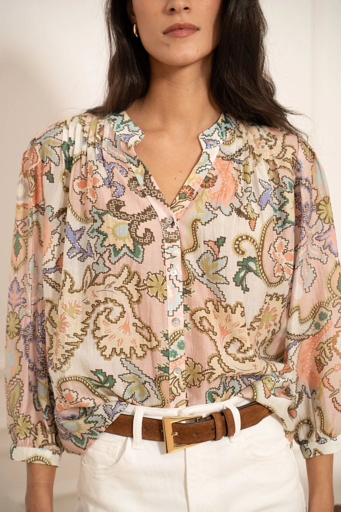 Choklate Paris Saint Tropez Printed Silk Viscose Shirt - Robins & Roses, Eccleshall