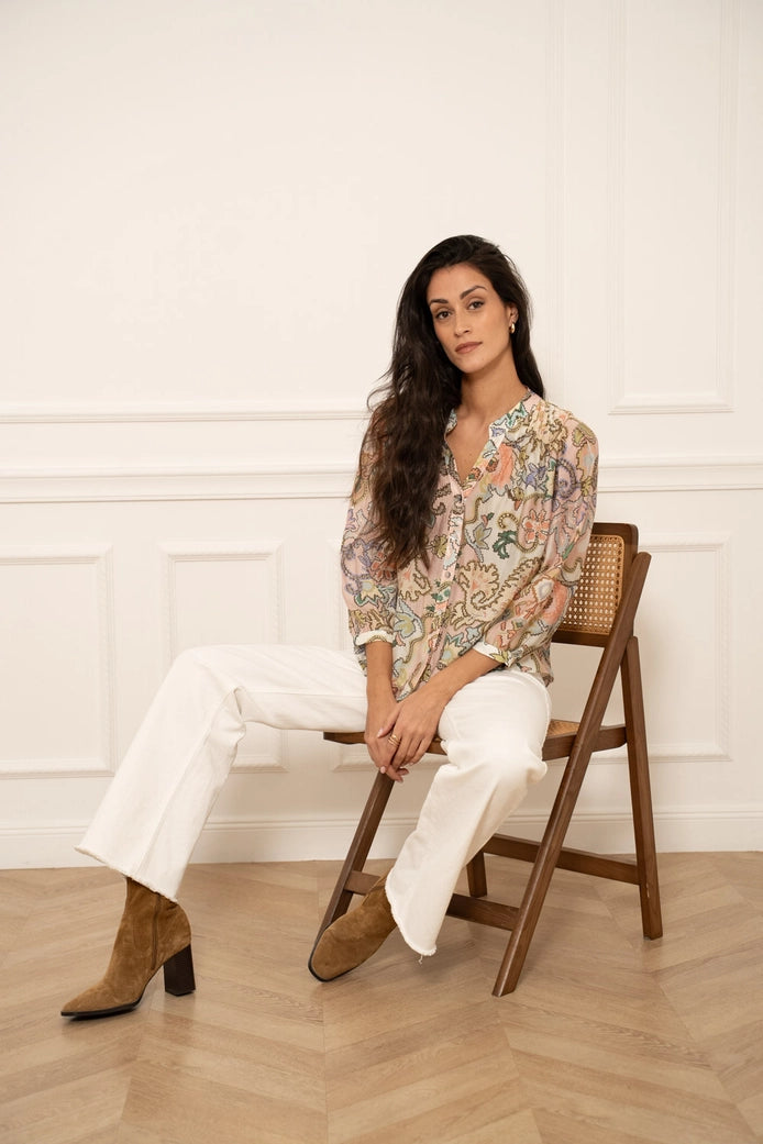 Choklate Paris Saint Tropez Printed Silk Viscose Shirt - Robins & Roses, Eccleshall