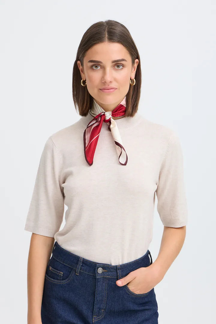 Fransa Patterned Silk Scarf