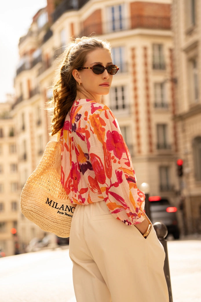 Choklate Paris Saint Tropez Printed Silk Viscose Shirt - Robins & Roses, Eccleshall