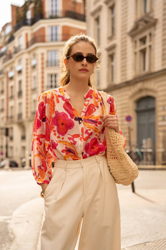 Choklate Paris Saint Tropez Printed Silk Viscose Shirt - Robins & Roses, Eccleshall