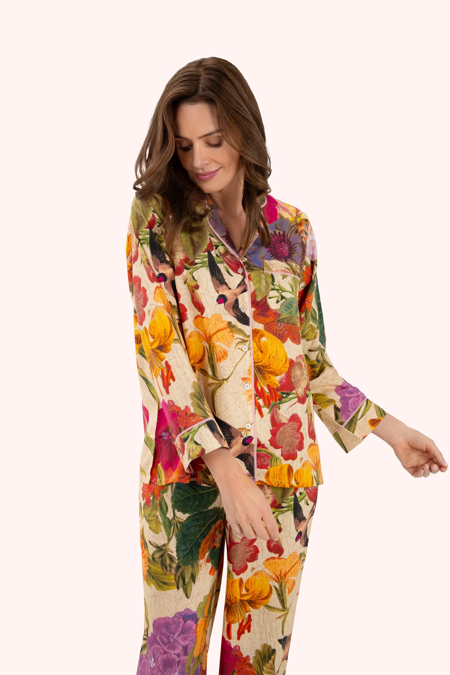 Supersoft Autumn Posy Cream Pyjamas