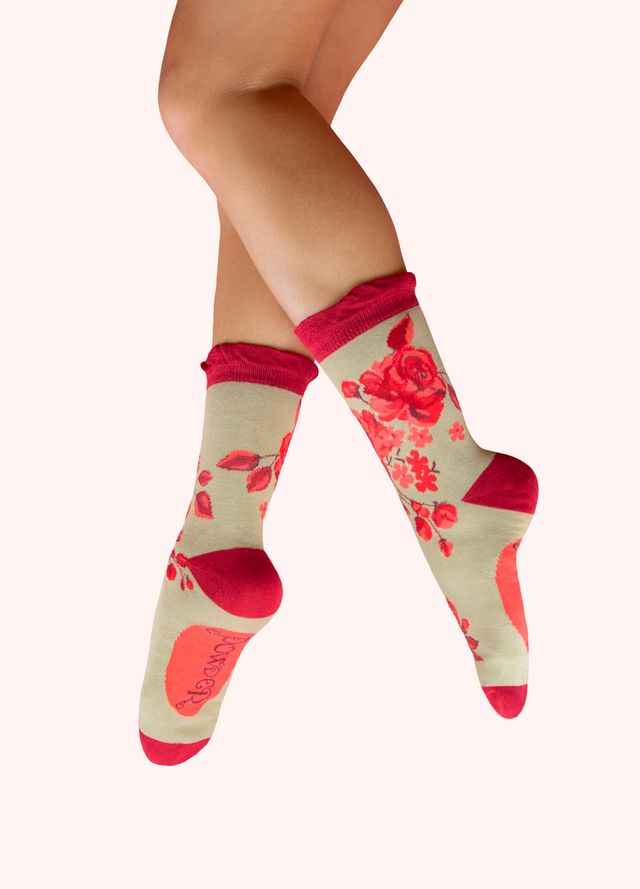 Powder Roses ankle socks - Robins & Roses, Eccleshall